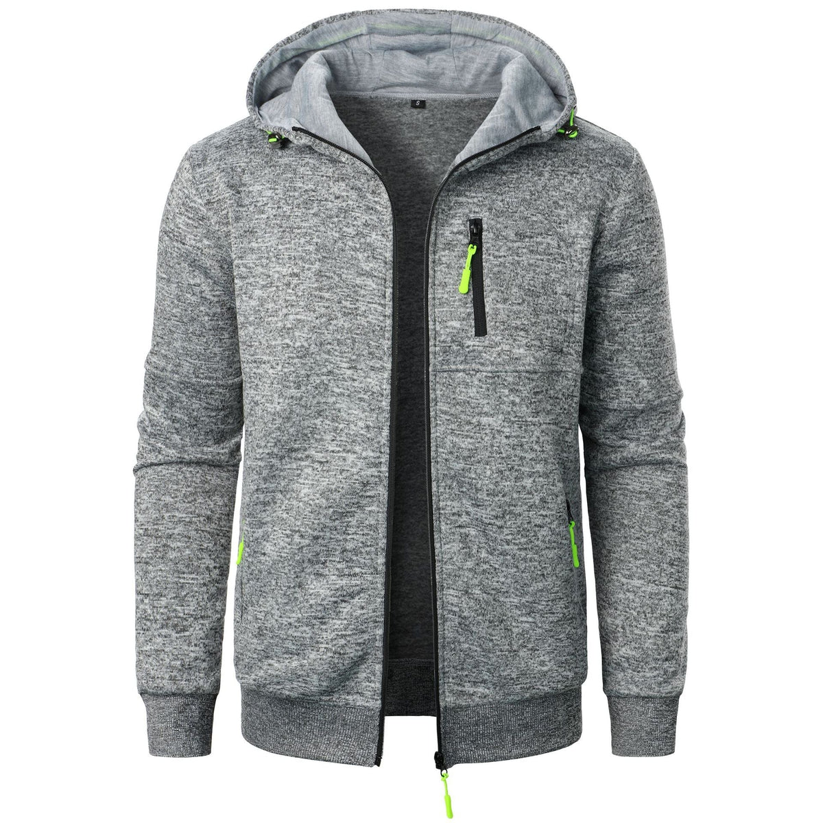 Gwendolyn-Henrietta | Women's Marled Knit Zip-Front Hoodie