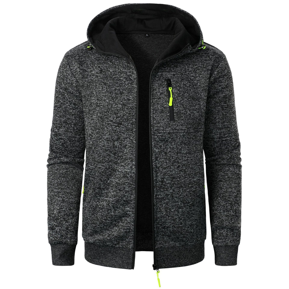 Gwendolyn-Henrietta | Women's Marled Knit Zip-Front Hoodie