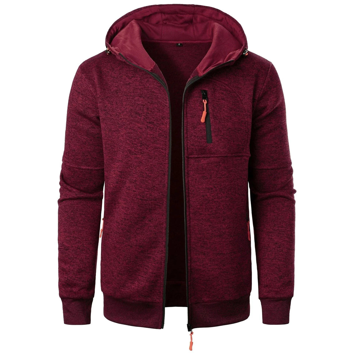 Gwendolyn-Henrietta | Women's Marled Knit Zip-Front Hoodie