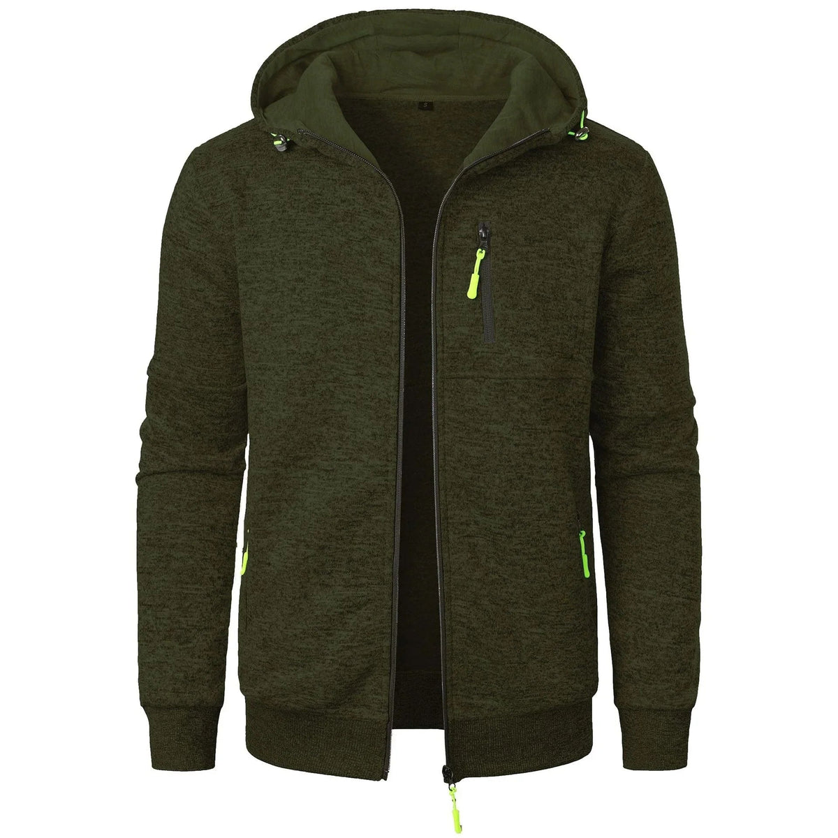 Gwendolyn-Henrietta | Women's Marled Knit Zip-Front Hoodie
