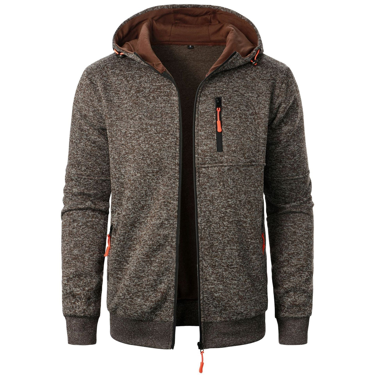 Gwendolyn-Henrietta | Women's Marled Knit Zip-Front Hoodie