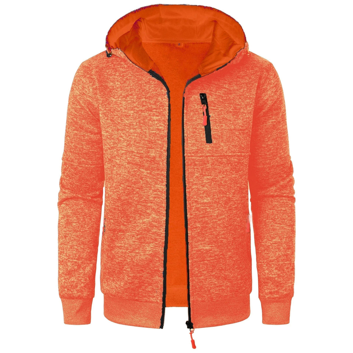 Gwendolyn-Henrietta | Women's Marled Knit Zip-Front Hoodie