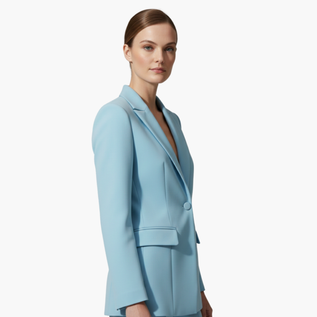 Cecile-Simone | Women's Notch-Lapel Blazer & Trouser Suit Set