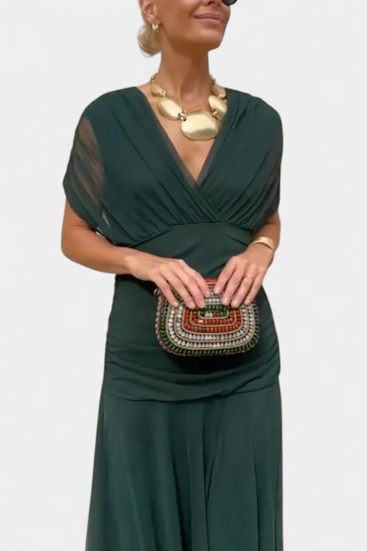 Renata | Women's Off-Shoulder Ruched Maxi Dress