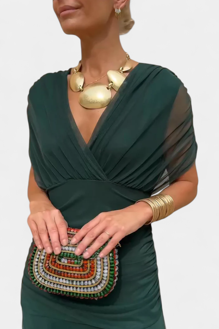 Renata | Women's Off-Shoulder Ruched Maxi Dress