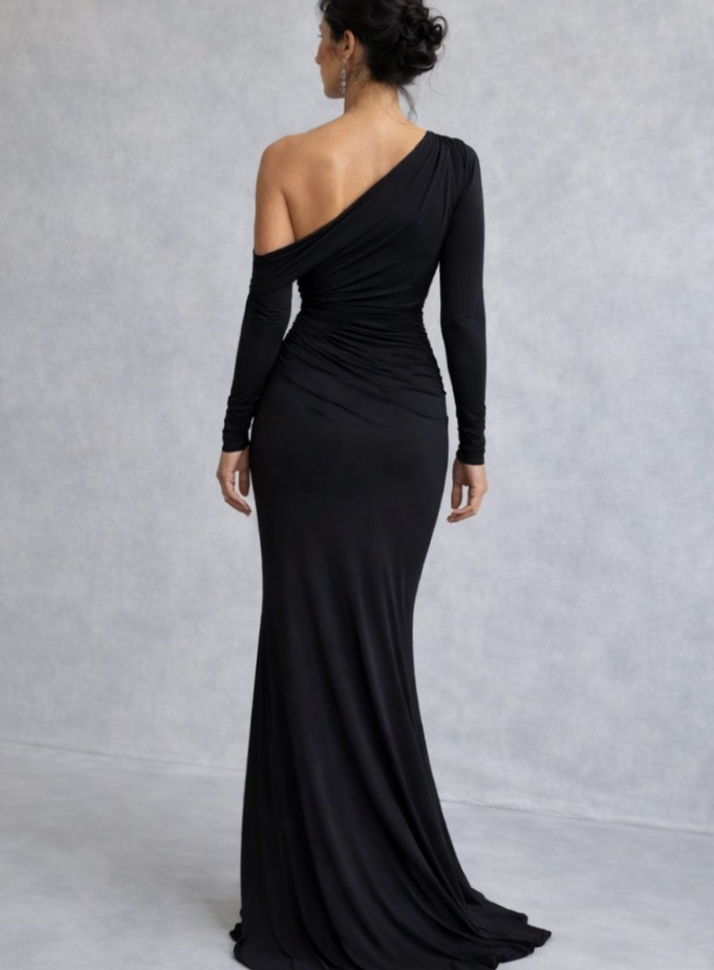 Pauline | Women's One Shoulder Ruched Maxi Dress