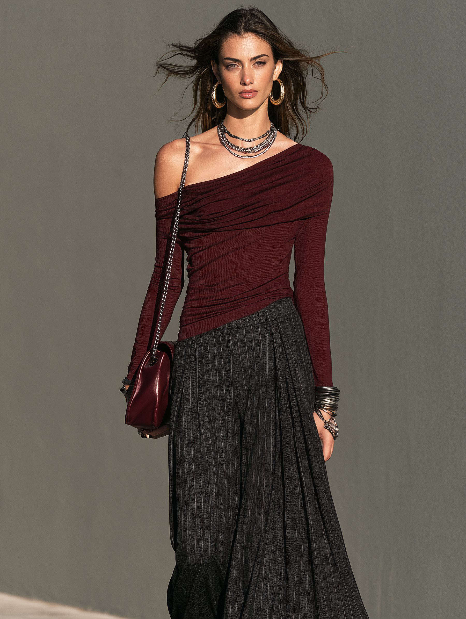 Thelma | Women's One-Shoulder Top and Trouser Two-Piece Set