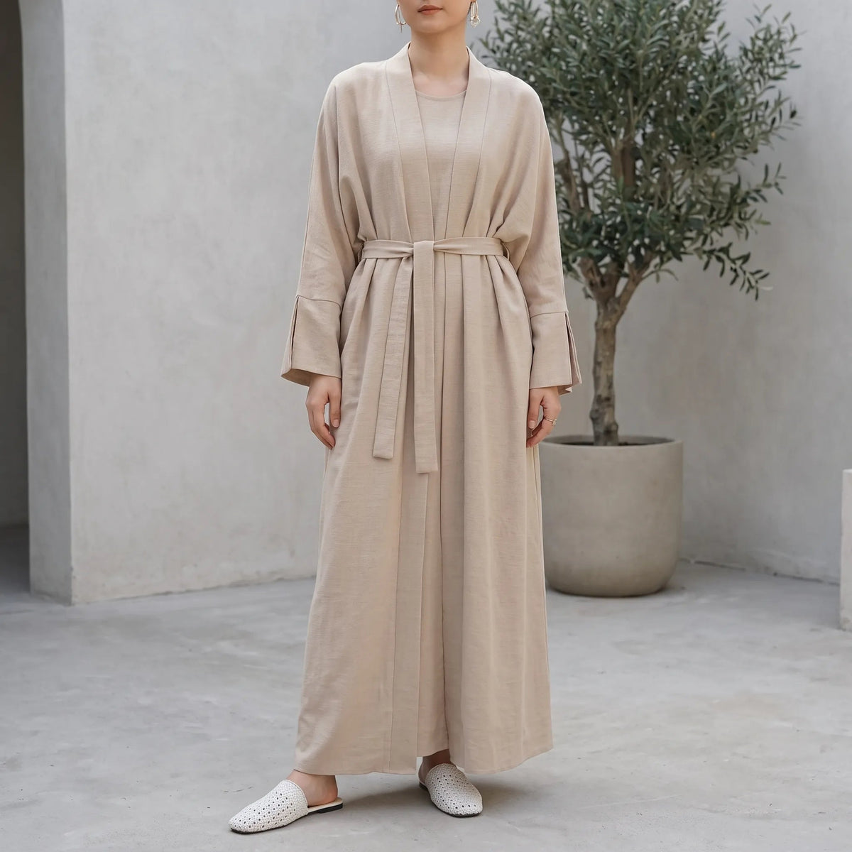 Vera-Judith | Women's Open-Front Cardigan & Dress Set