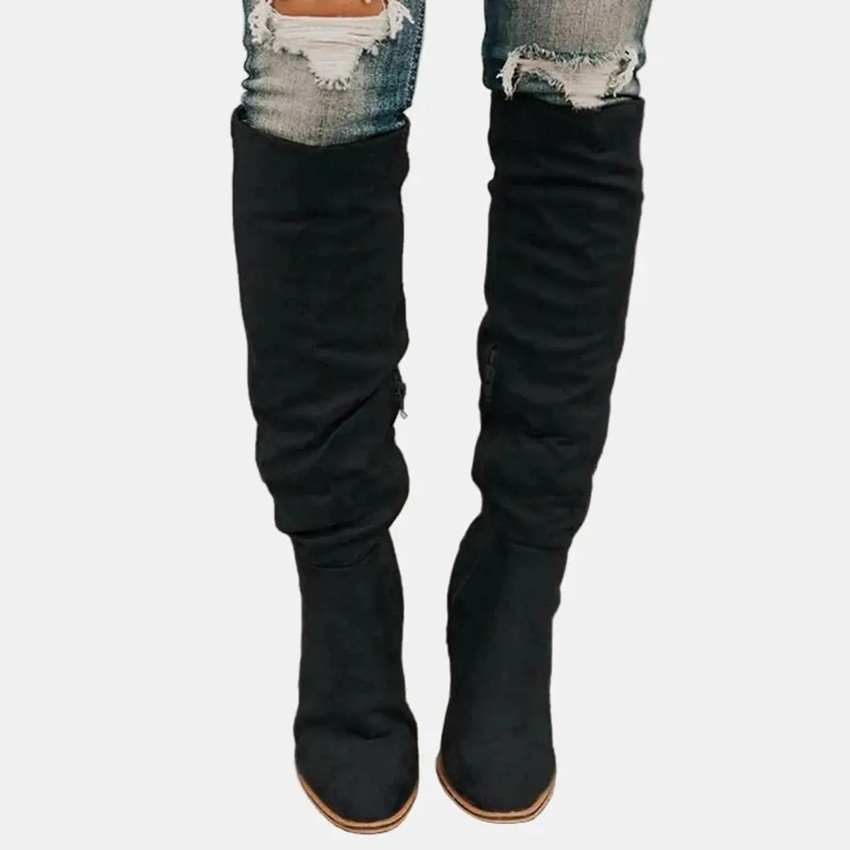 Sigrid | Women's Over-the-Knee Block Heel Suede Boots