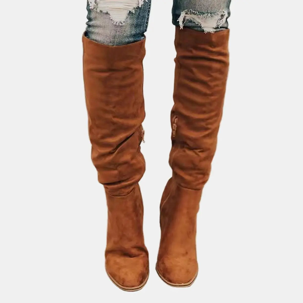 Sigrid | Women's Over-the-Knee Block Heel Suede Boots