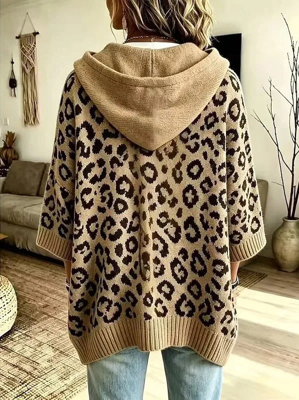 Thelma | Women's Oversized Animal Print Hoodie Sweater