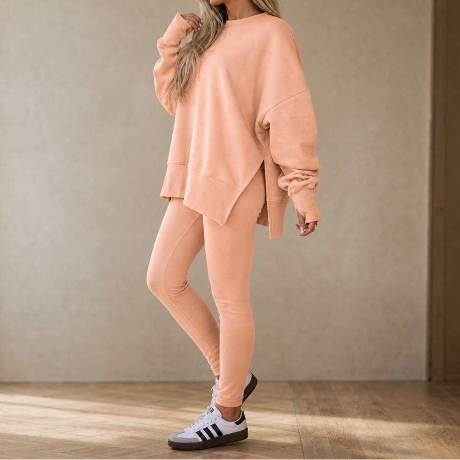 Maureen | Women's Oversized Fleece Sweatshirt & Leggings Set