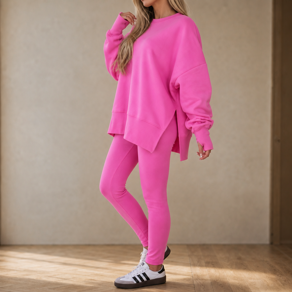 Maureen | Women's Oversized Fleece Sweatshirt & Leggings Set