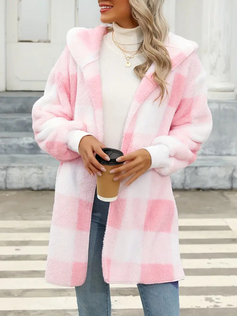 Eleanor-Leonora | Women's Oversized Hooded Teddy Coat