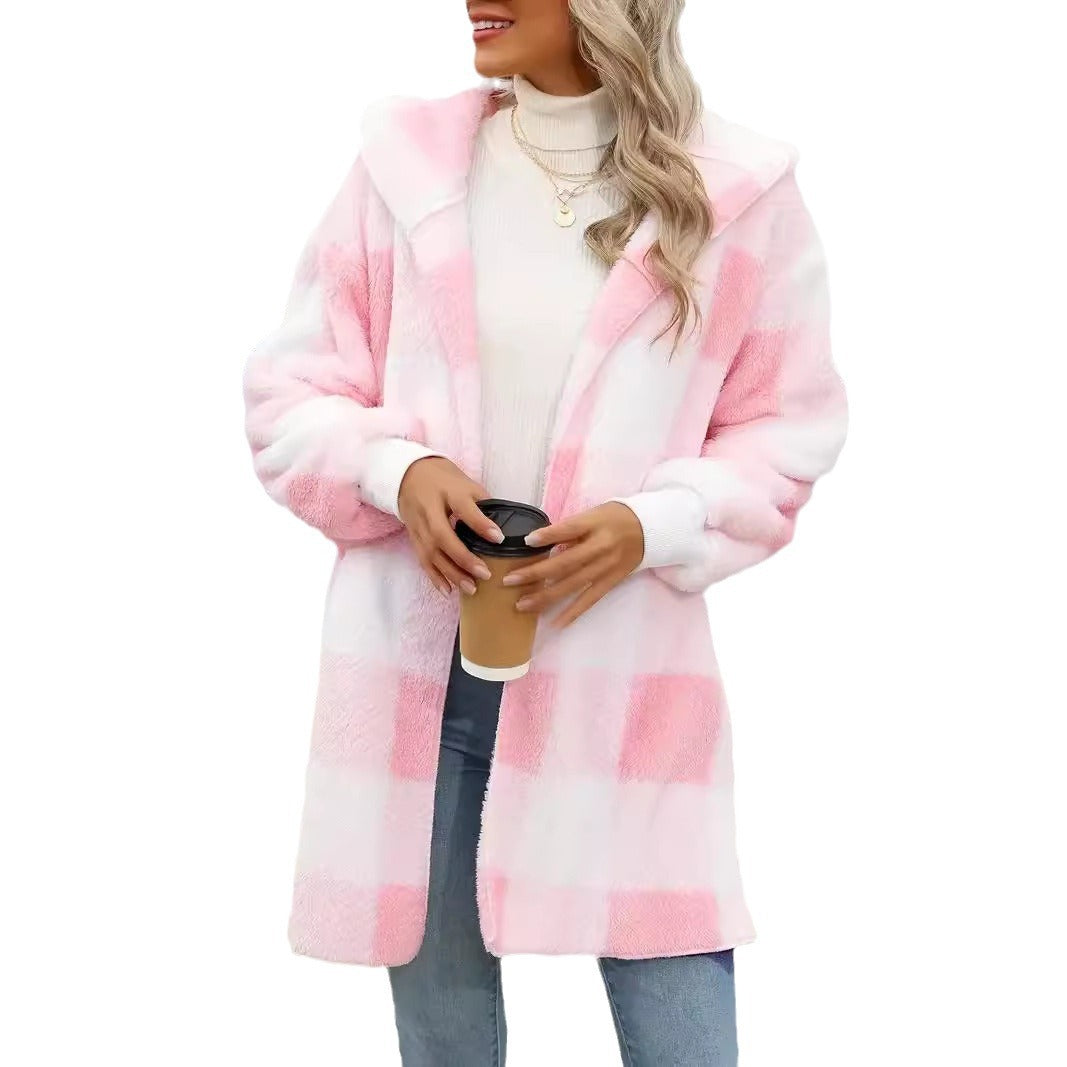 Eleanor-Leonora | Women's Oversized Hooded Teddy Coat