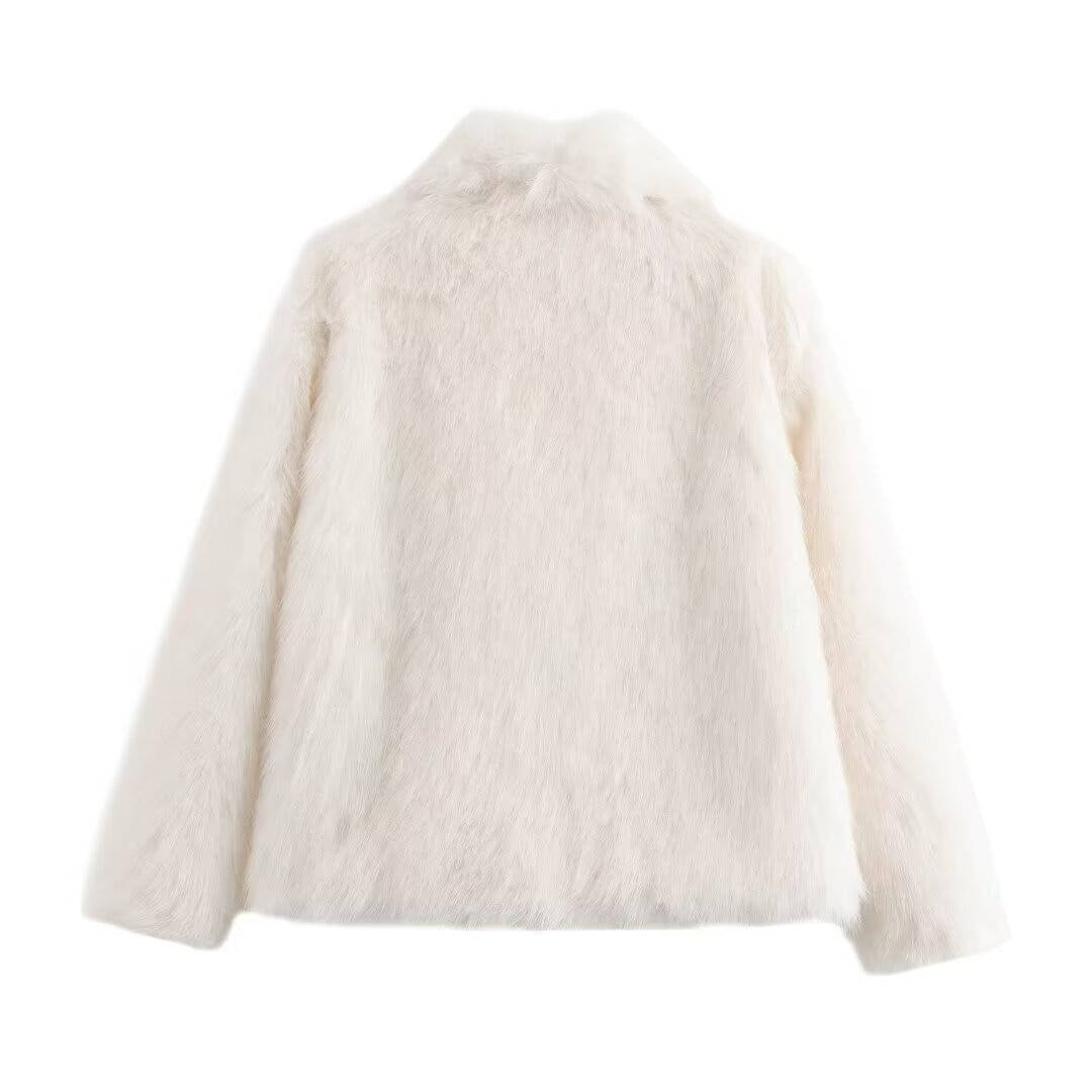 Rosemary-Nella | Women's Oversized Shaggy Cropped Jacket