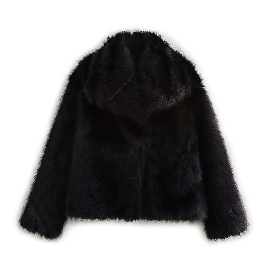 Rosemary-Nella | Women's Oversized Shaggy Cropped Jacket