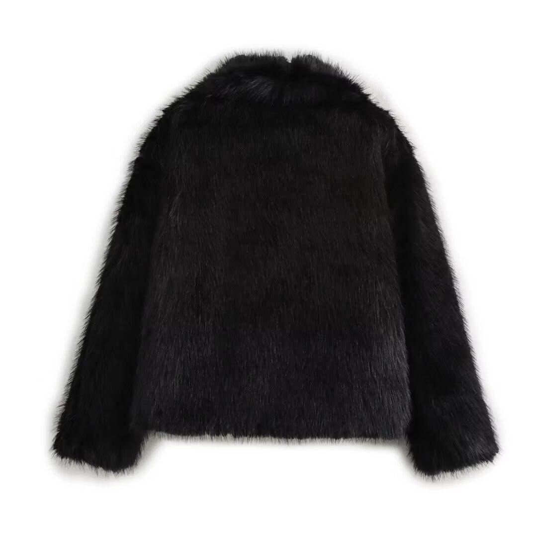 Rosemary-Nella | Women's Oversized Shaggy Cropped Jacket