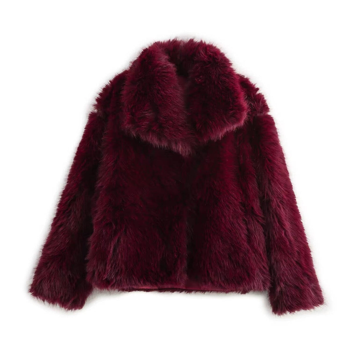 Rosemary-Nella | Women's Oversized Shaggy Cropped Jacket