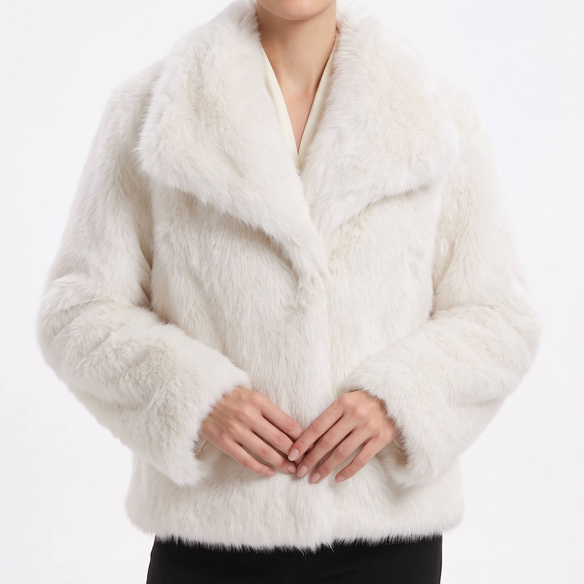 Rosemary-Nella | Women's Oversized Shaggy Cropped Jacket