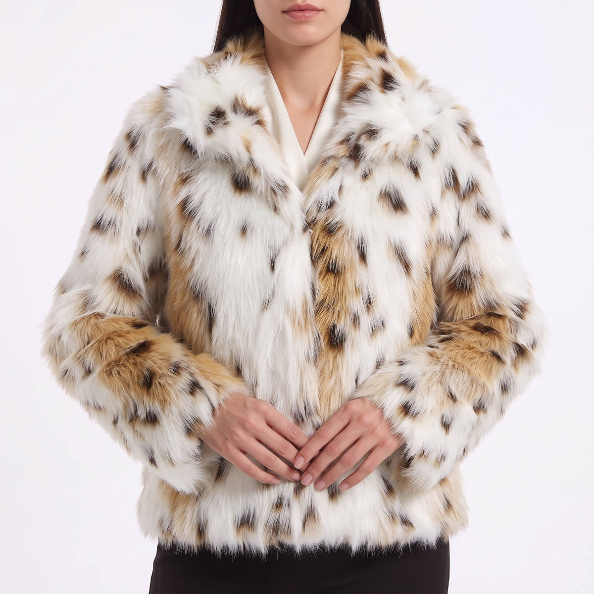 Rosemary-Nella | Women's Oversized Shaggy Cropped Jacket
