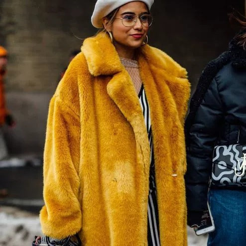 Matilda | Women's Oversized Teddy Coat with Shawl Collar