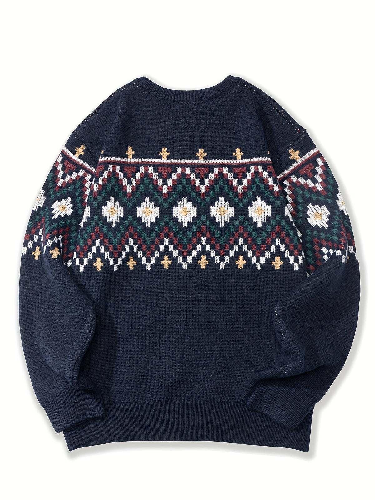 Aurelia-Hazel | Women's Patterned Knit Roll Neck Jumper