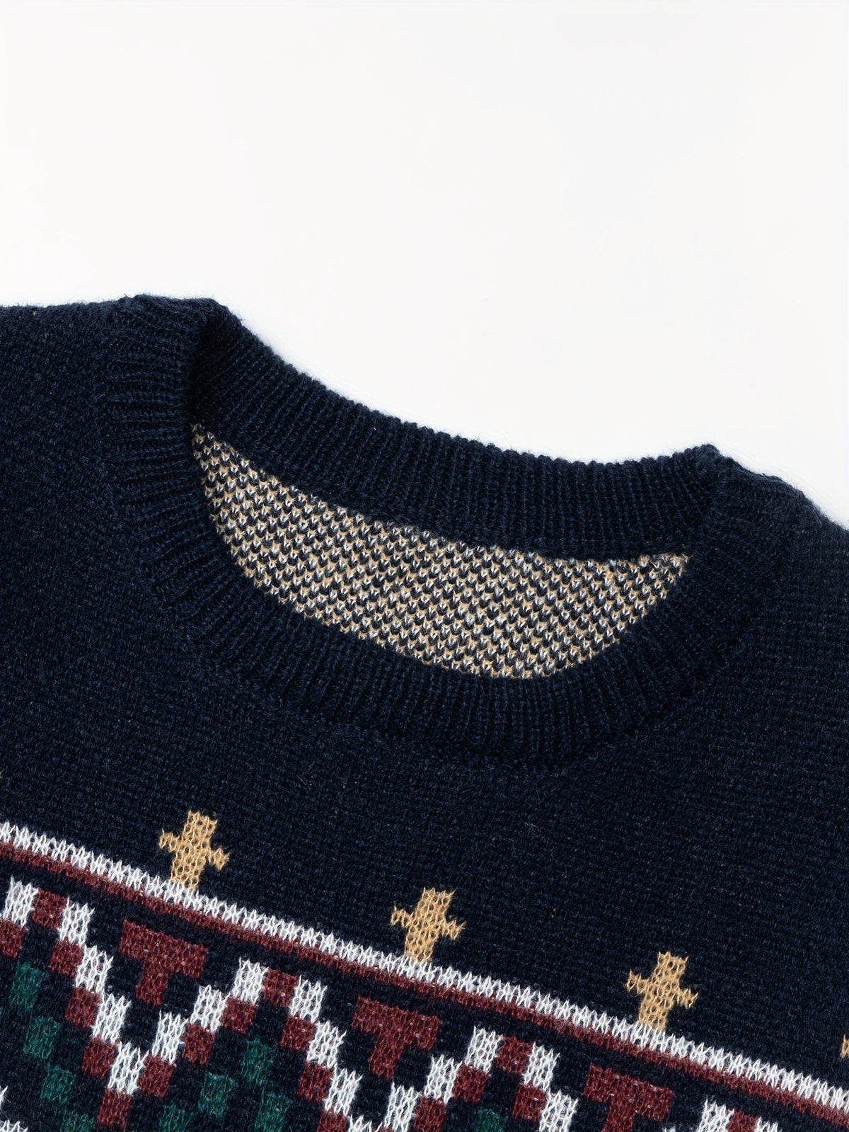 Aurelia-Hazel | Women's Patterned Knit Roll Neck Jumper