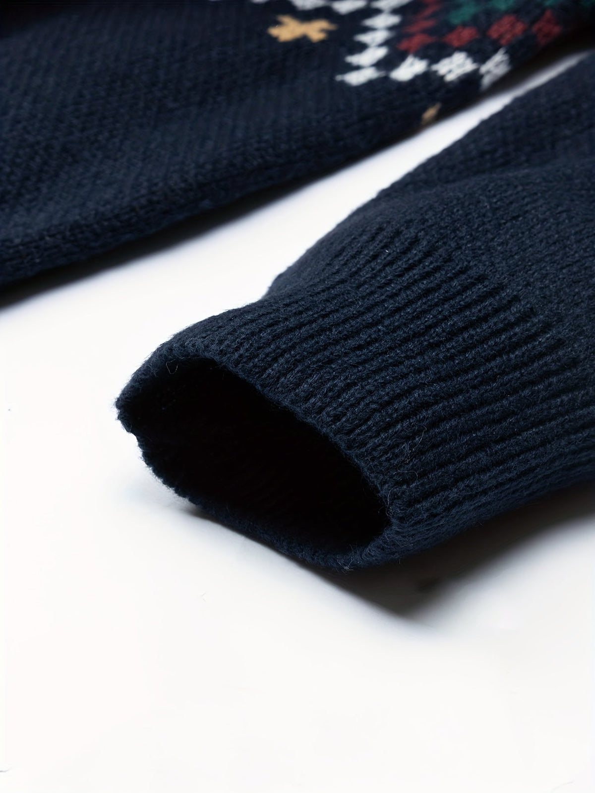 Aurelia-Hazel | Women's Patterned Knit Roll Neck Jumper