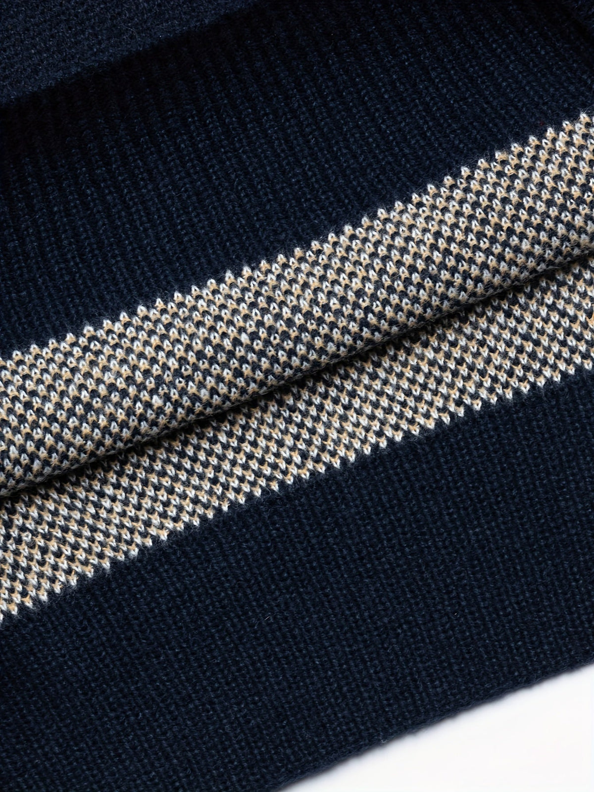 Aurelia-Hazel | Women's Patterned Knit Roll Neck Jumper