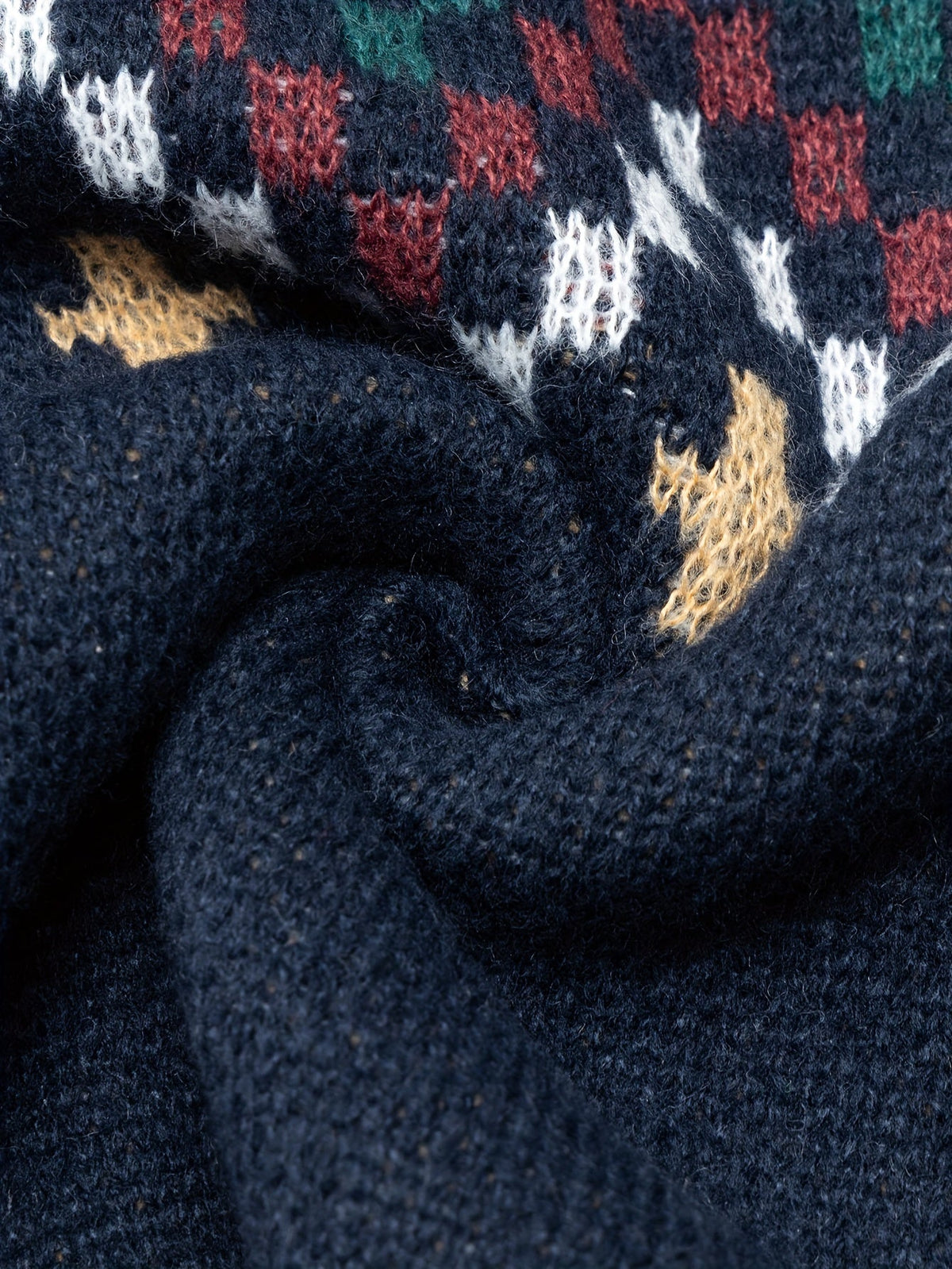 Aurelia-Hazel | Women's Patterned Knit Roll Neck Jumper