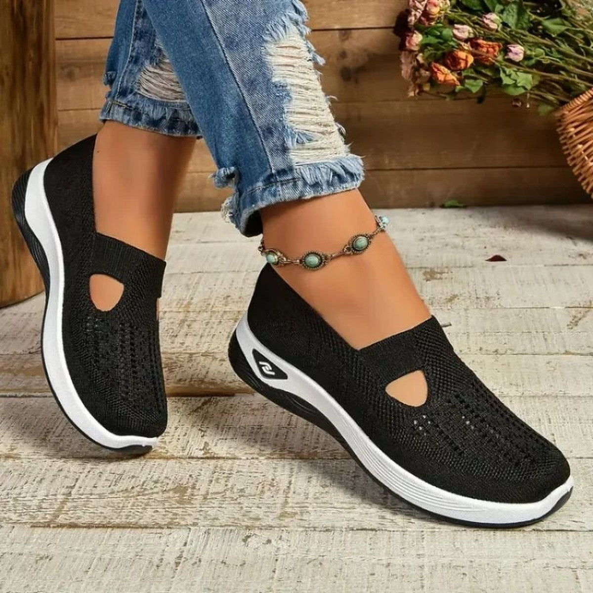 Zelda-Viola | Women's Platform Knit Walking Sneakers