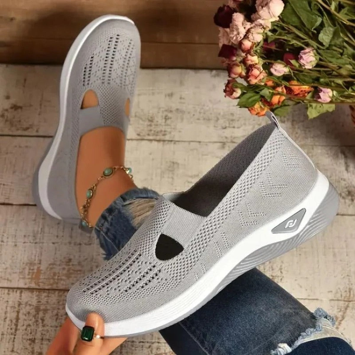 Zelda-Viola | Women's Platform Knit Walking Sneakers