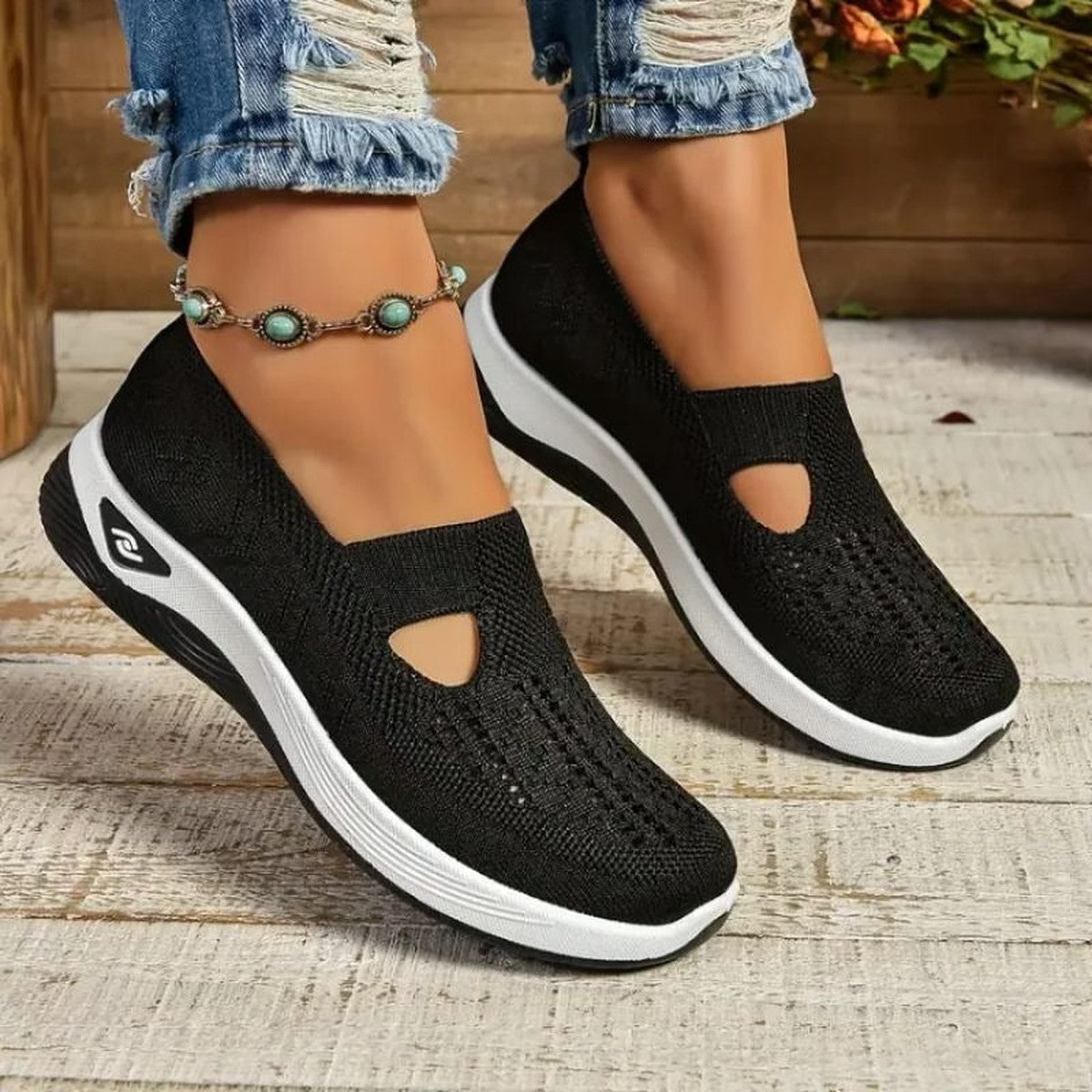 Zelda-Viola | Women's Platform Knit Walking Sneakers