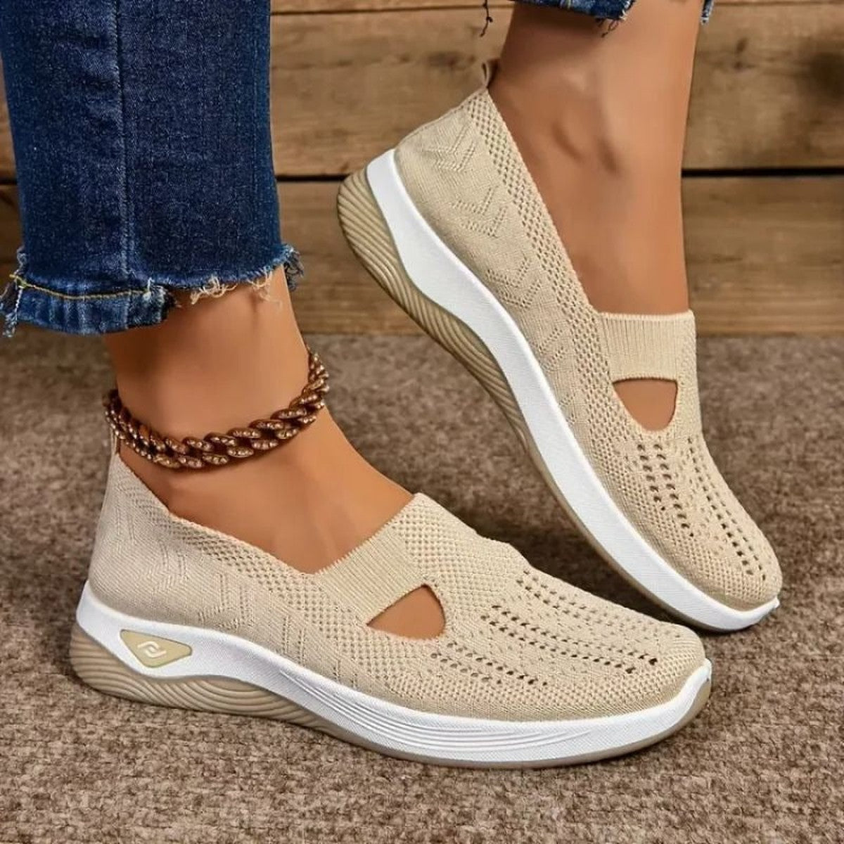 Zelda-Viola | Women's Platform Knit Walking Sneakers