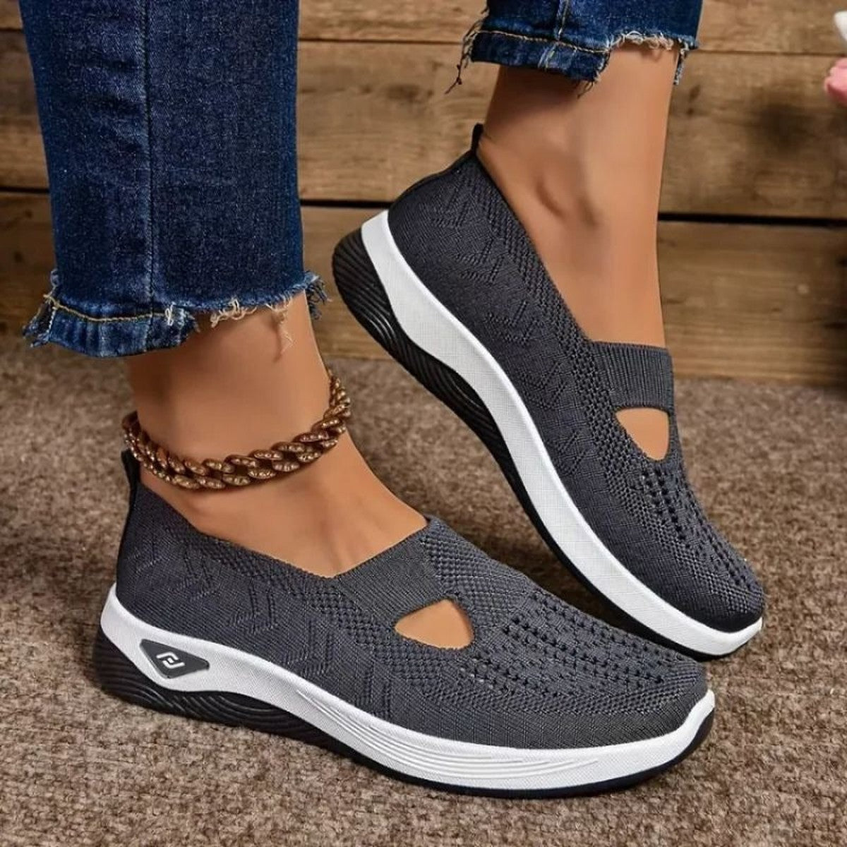 Zelda-Viola | Women's Platform Knit Walking Sneakers