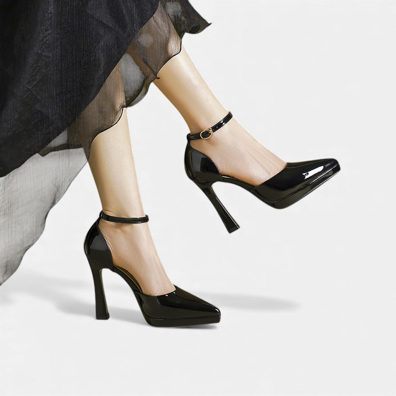 Patricia-Violet | Women's Pointed-Toe Ankle-Strap Heels