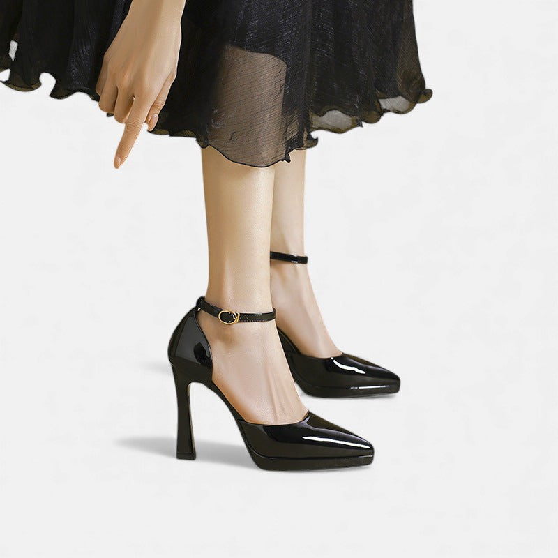Patricia-Violet | Women's Pointed-Toe Ankle-Strap Heels
