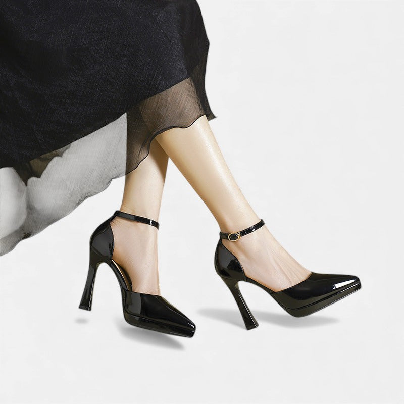 Patricia-Violet | Women's Pointed-Toe Ankle-Strap Heels