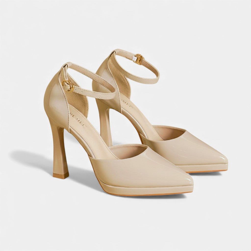 Patricia-Violet | Women's Pointed-Toe Ankle-Strap Heels