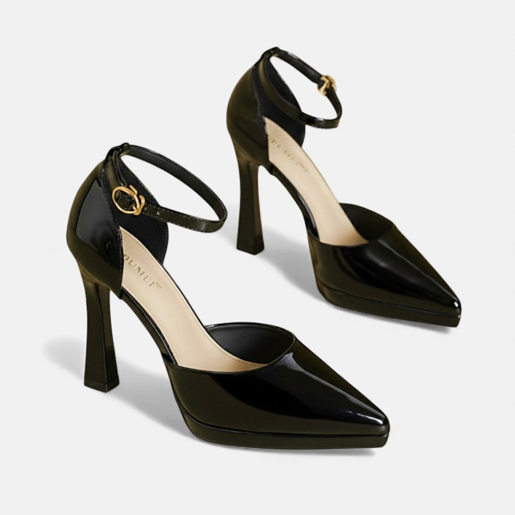 Patricia-Violet | Women's Pointed-Toe Ankle-Strap Heels