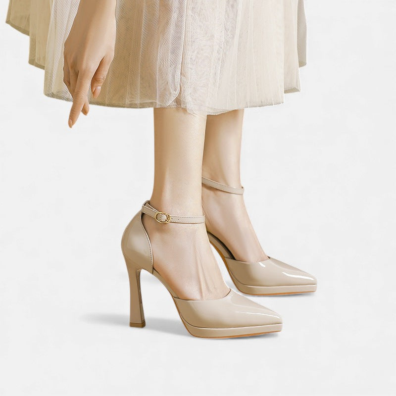 Patricia-Violet | Women's Pointed-Toe Ankle-Strap Heels