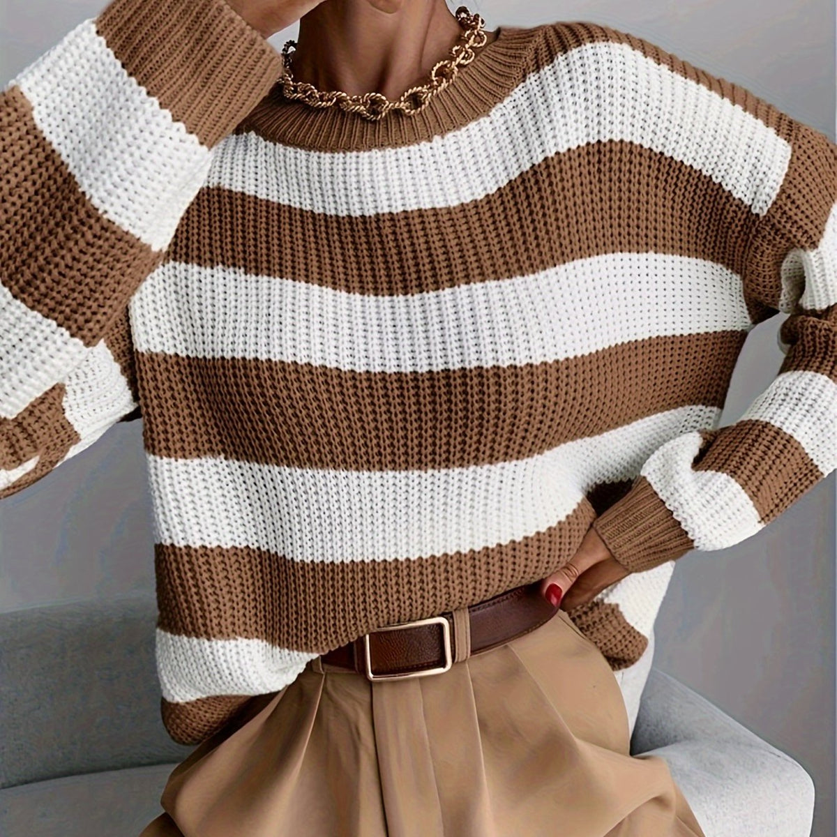 Esther | Women's Relaxed Striped Sweater
