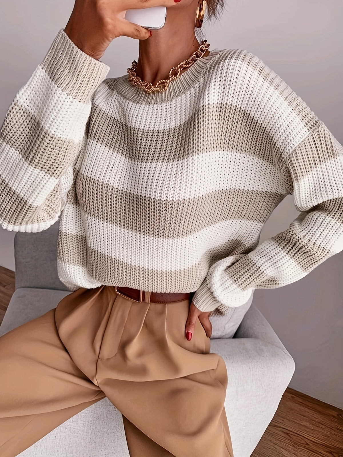 Esther | Women's Relaxed Striped Sweater