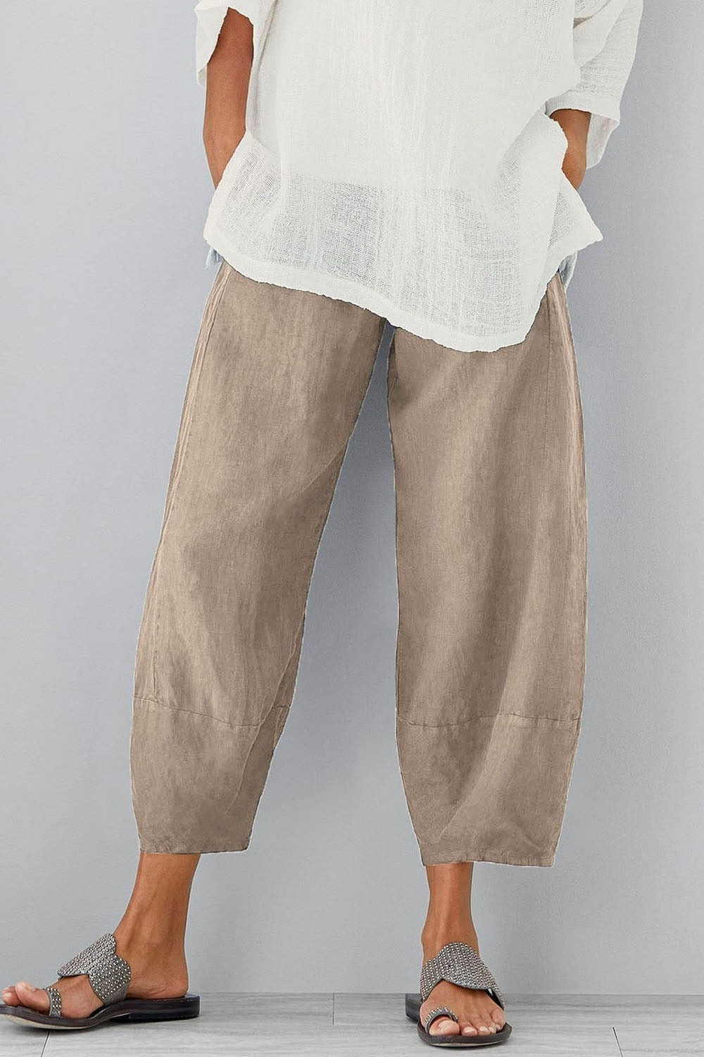 Ursula-Greta | Women's Relaxed Wide-Leg Pocket Pants