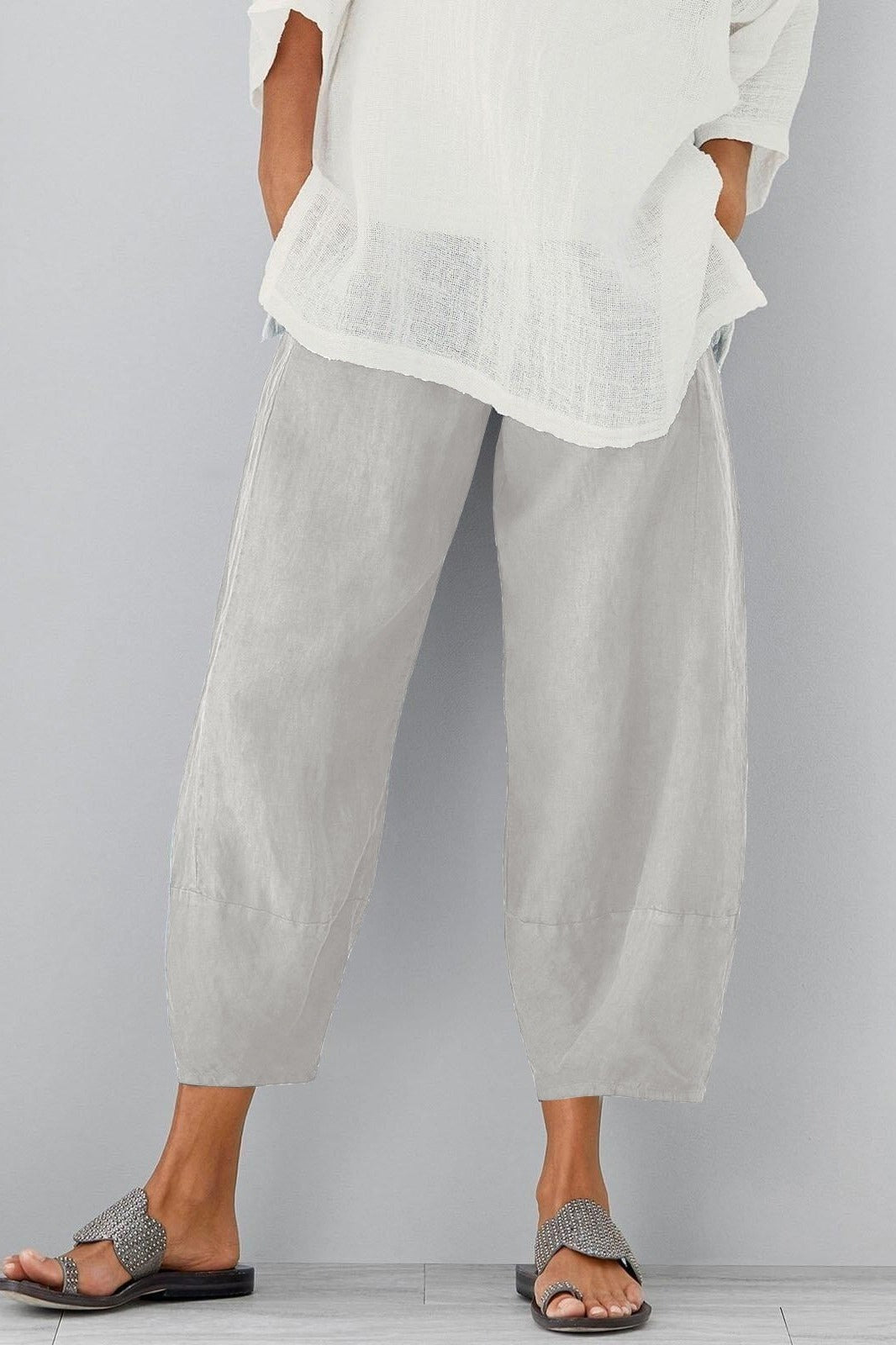 Ursula-Greta | Women's Relaxed Wide-Leg Pocket Pants