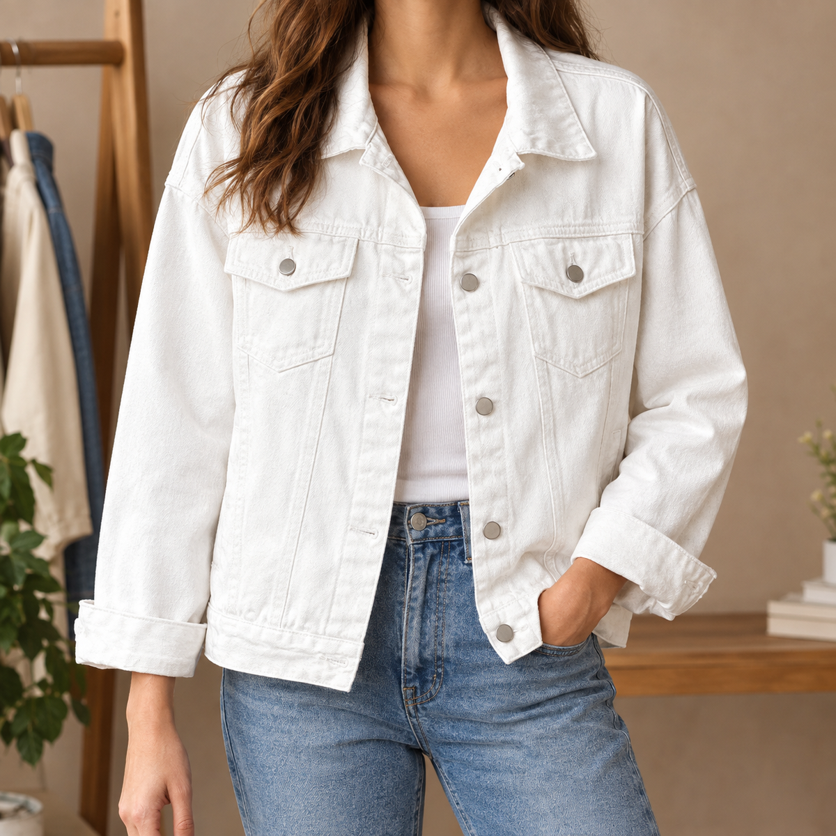 Beatrix-Iris | Women's Relaxed Wool-Blend Jacket