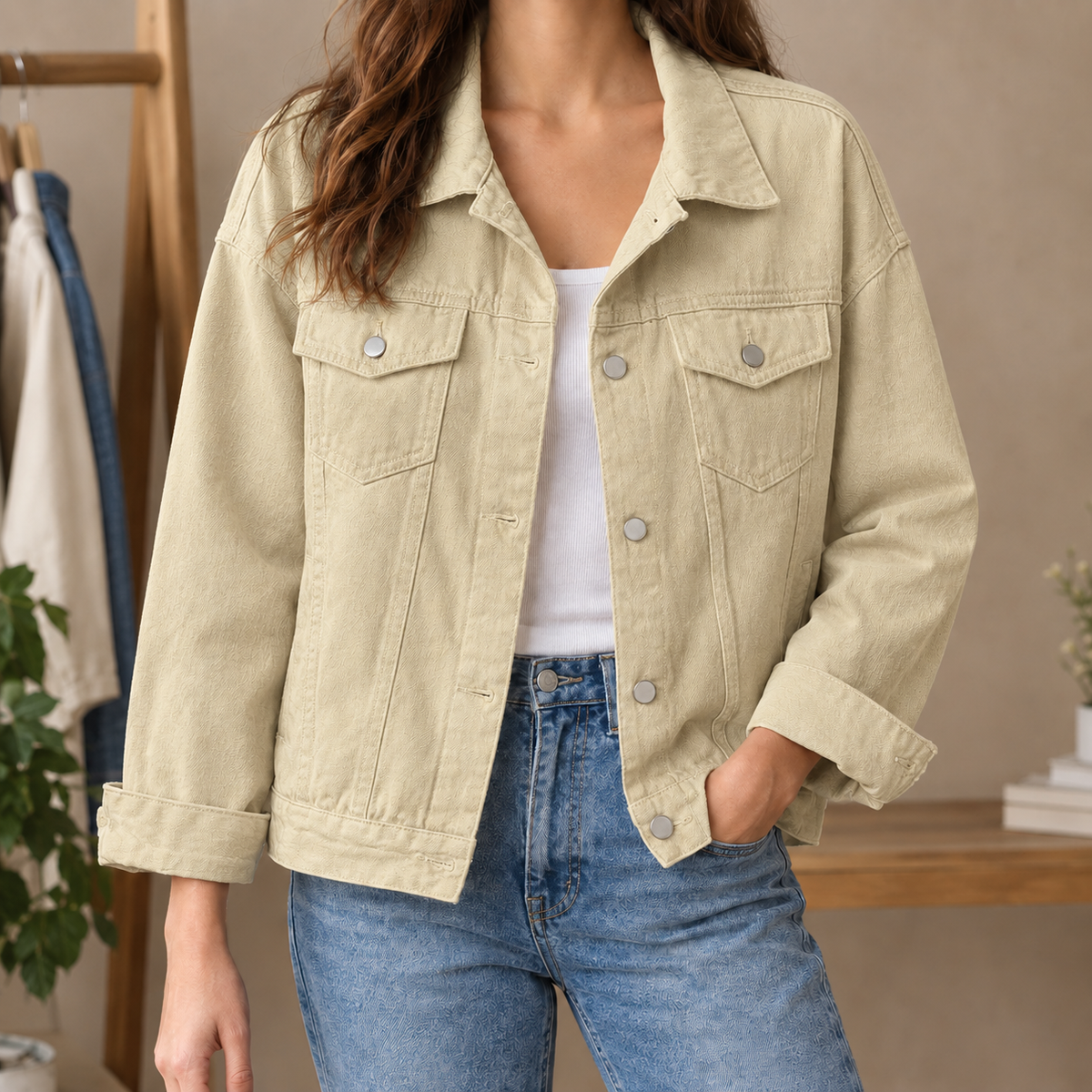 Beatrix-Iris | Women's Relaxed Wool-Blend Jacket