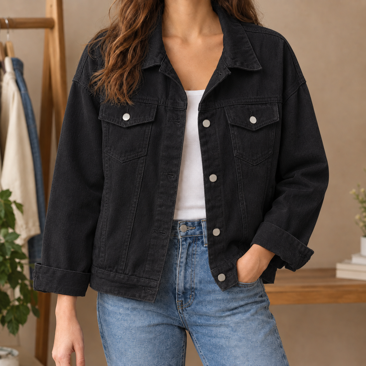 Beatrix-Iris | Women's Relaxed Wool-Blend Jacket