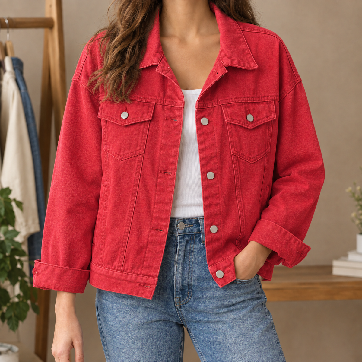 Beatrix-Iris | Women's Relaxed Wool-Blend Jacket
